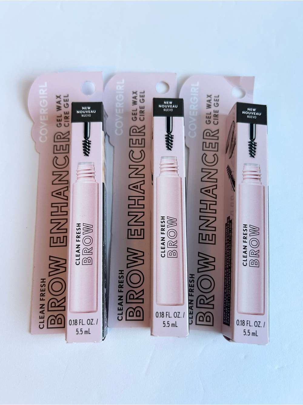 COVERGIRL Lot of 3 Covergirl Clean Fresh Brow Enhancer Gel Wax, Medium Brown
